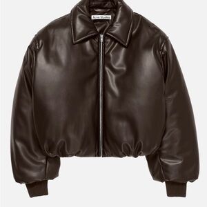 Acne Dark Brown Bomber Jacket